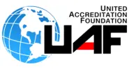 A concise logo of the United Accreditation Foundation, symbolizing their authority